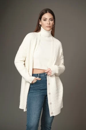 MAXI CARDIGAN INTRECCIO F.7 - FF254