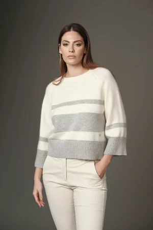 GIROCOLLO AMPIO RIGHE LANA F.7 - FF315