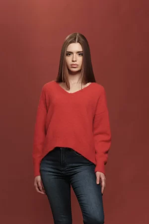 SCOLLO V MISTO ALPACA F.7 - FF405