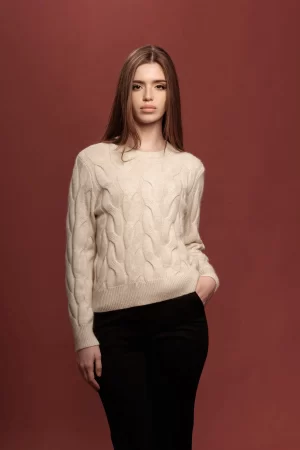 GIROCOLLO TRECCE MISTO ANGORA F.5 - FF408