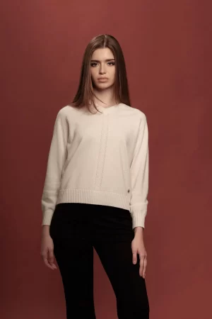 SCOLLO V LAVORAZIONE CENTRALE MISTO CASHMERE F.12 - FF422