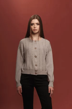 CARDIGAN CHANEL C.INGLESE CON APPLICAZIONI F.7 - FF436