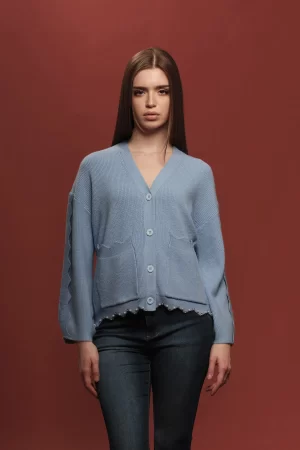 CARDIGAN C.INGLESE FONDO SMERLATO F.7 - FF440