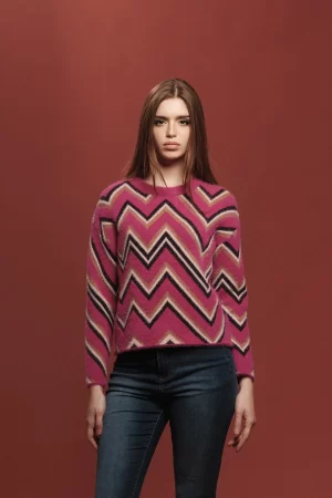 GIROCOLLO FANTASIA GEOMETRIC CON PELO - FF449