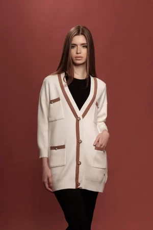 MAXI CARDIGAN BANDA LUREX F.7 - FF483