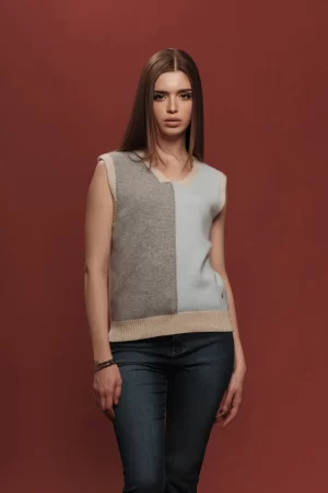 GILET MULTICOLOR MISTO ANGORA F.5 - FF506