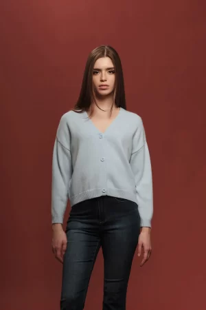 CARDIGAN V MISTO ANGORA F.5 - FF508