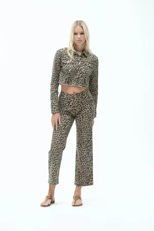 ORCHIDEA - GIUBBINO CROPPED LEOPARD C/PERLINE BULL - FD021