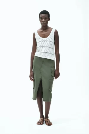 PRIMULA-GONNA MIDI C/TASCONI GABARDINA - FD007