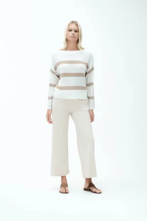 SCOLLO BARCA ML FETTUCCIA RIGHE E PAILLETTES F.7 - FD159