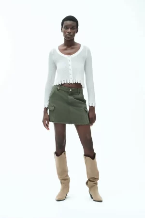 TIARE'-GONNA MINI SFRANGIATA C/TASCONI BULL - FD012