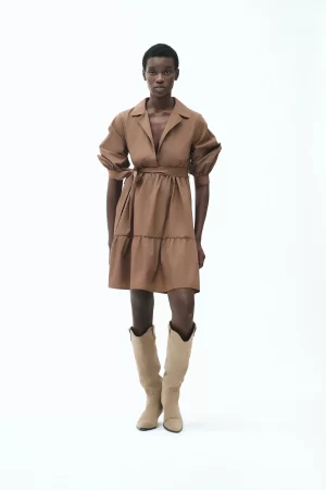 VESTITO COLLO REVER POPELINE FISSO - FD302