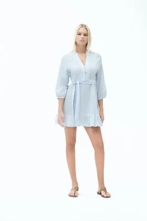 VESTITO C/PASSAMANERIA RIGHE COTONE - FD317