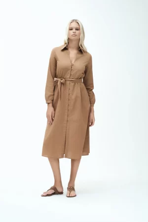 VESTITO CHEMISIER LINO-COTONE - FD321