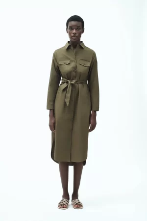 VESTITO CHEMISIER C/TASCHINI POPELINE EL - FD336