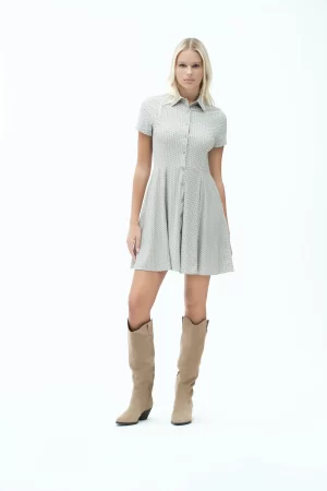 VESTITO MM CHEMISIER TECNICO FLOREALE - FD348