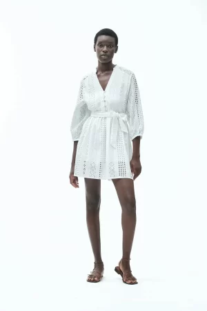 VESTITO MAN PALLONCINO PIZZO SANGALLO - FD372