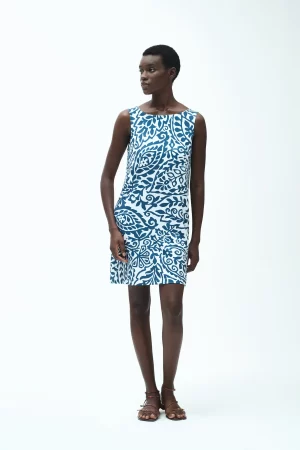 VESTITO SMANICATO VISCOSA STAMPA FANTASIA - FD381